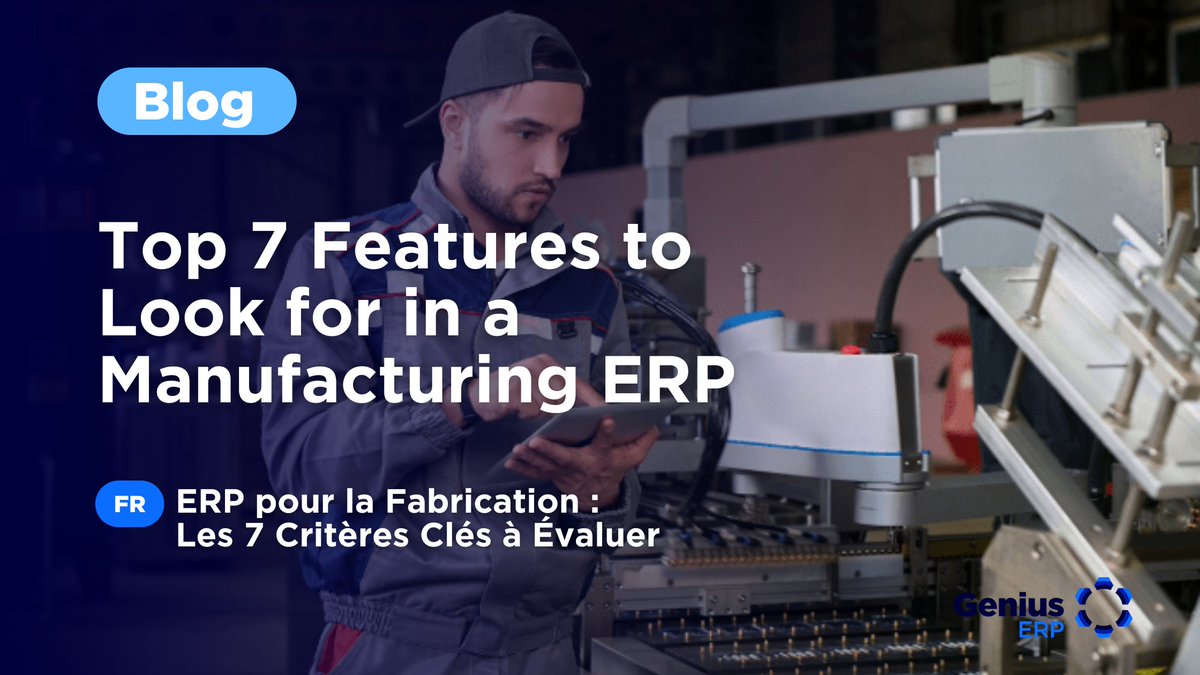 EN ➡️ 7 key ERP features for manufacturers: hubs.ly/Q03TZQfl0

FR ➡️ 7 fonctionnalités ERP essentielles : hubs.ly/Q03TZQ910