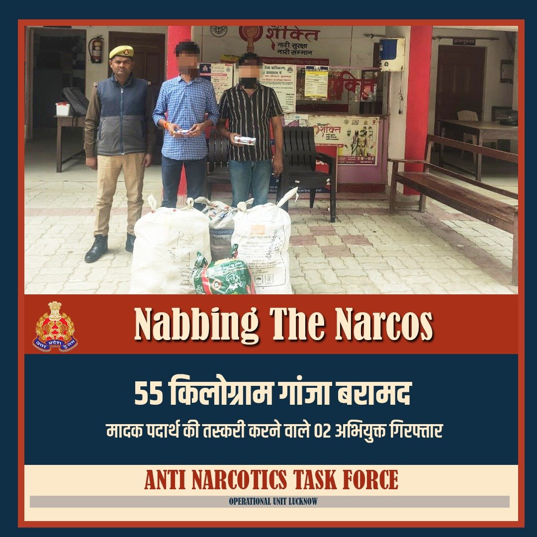 Zero Tolerance Against Narcotics Smuggling -              

उड़ीसा से अवैध मादक पदार्थ की तस्करी कर सुलतानपुर, अयोध्या एवं आसपास के जनपदों में विक्रय करने वाले 02 तस्करों को #ANTF द्वारा गिरफ्तार करते हुए उनके कब्जे से 55 किलोग्राम गांजा बरामद किया गया है।