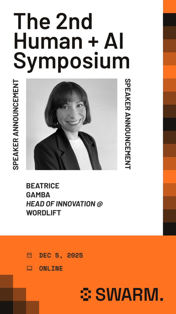 wordliftit's tweet image. On Dec 5, @geatricebi speaks at The Human + AI Symposium!
Topic: Structuring Intelligence: How Semantic Data Makes AI Practical for Digital Teams.
Learn how knowledge graphs + ontologies turn AI into a real collaborator.
🎟️ Tickets: eu1.hubs.ly/H0pRnXf0
#SemanticAI #Ontologies