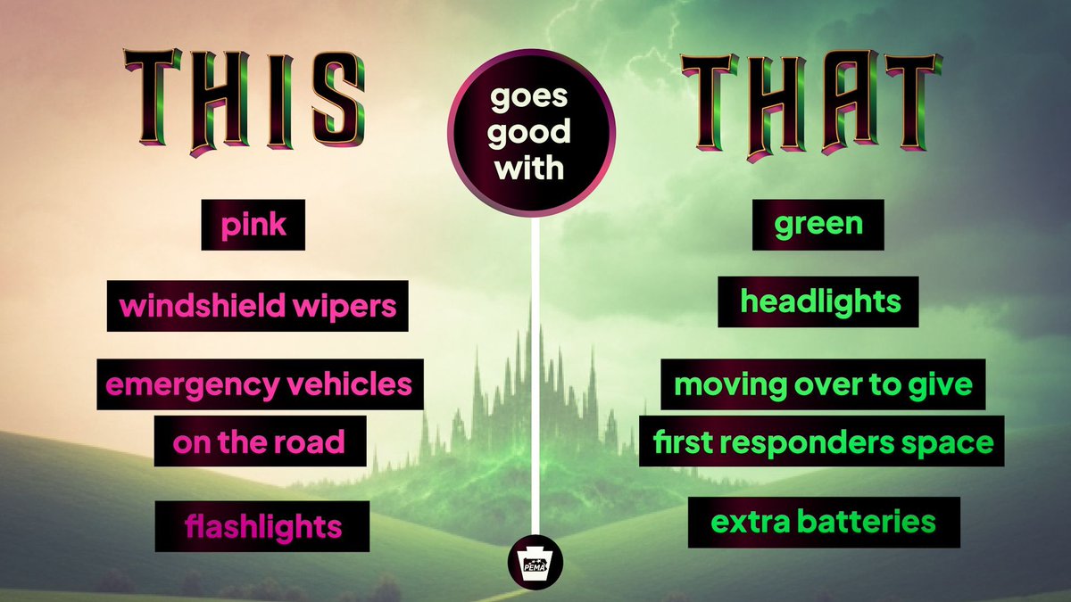 PEMAHQ's tweet image. Some wicked great pairings! 🧹🫧  #WickedForGood