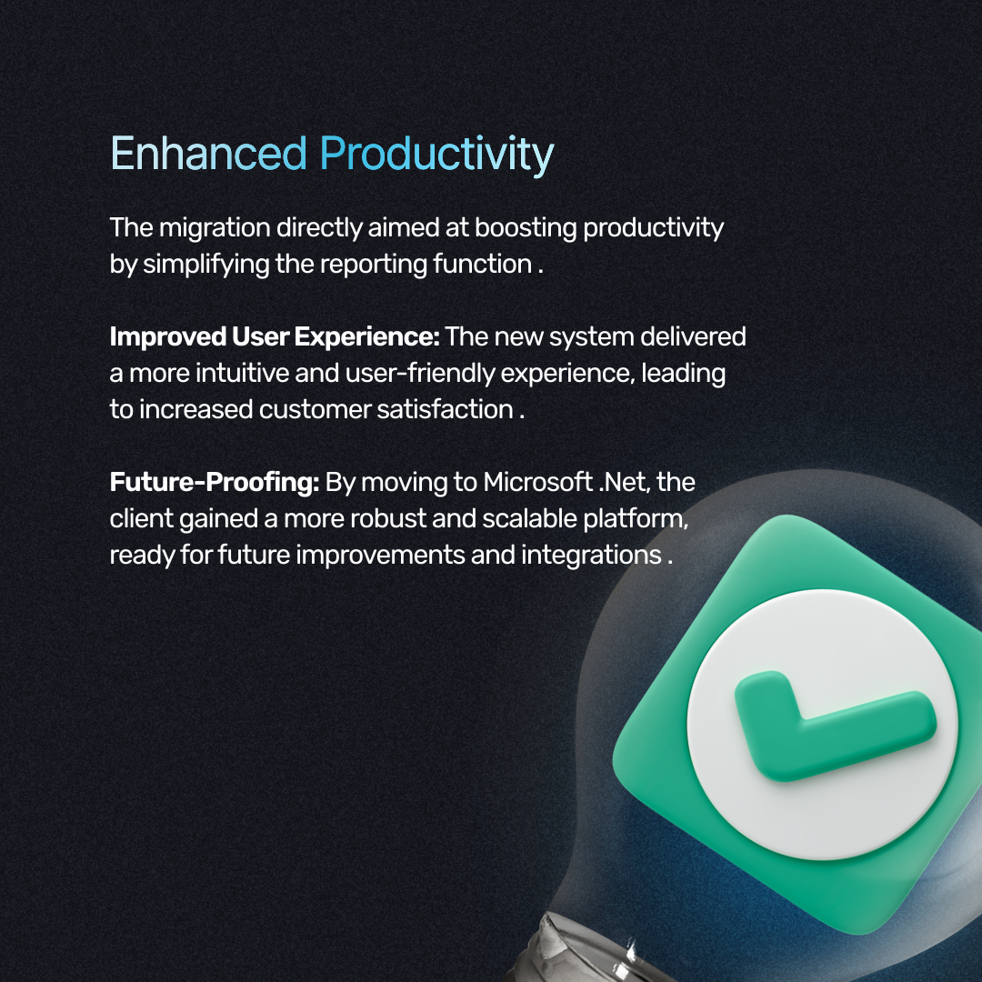 nalashaa's tweet image. Unlock the secrets to a seamless tech migration! 🚀 Our latest case study reveals how a strategic shift from VB to .Net revolutionized an Excel reporting engine, delivering enhanced productivity and delighted users. 

Read the Case Study: nalashaa.com/portfolio/tech…

#TechMigration