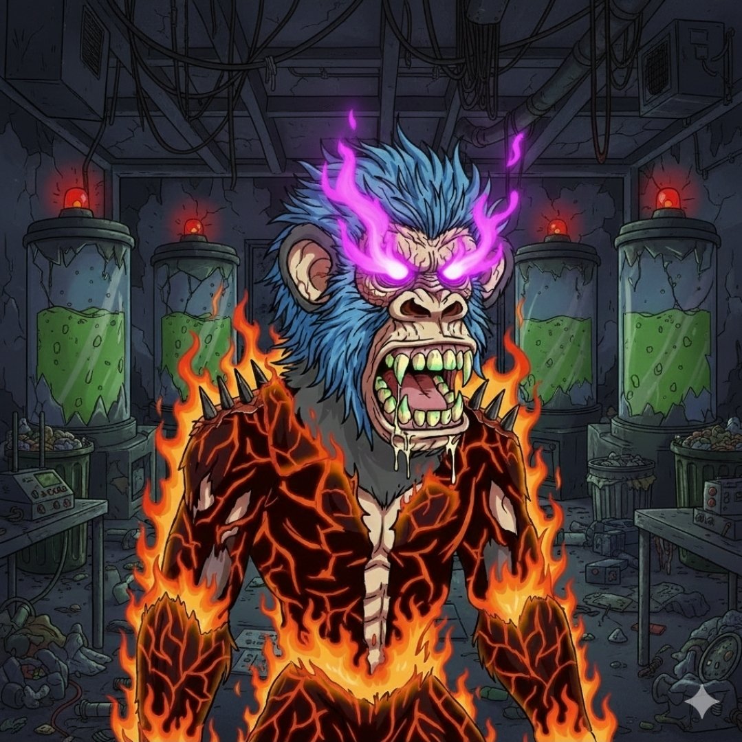 GM Mutant Army. Woke up with venom in my veins and purple fire in my eyes. 💜🔥 Chains are screaming, the LAB's leaking radiation, and I'm already 3 coffees deep into full degen warfare. ☕☢️ Rare sats don't hunt themselves, and normies aren't going to rug themselves. Time to