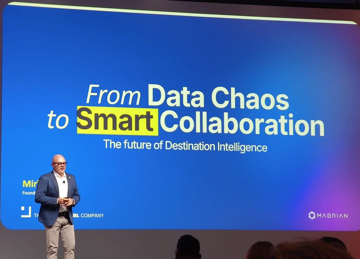 MabrianOfficial's tweet photo. And now… your data can talk back!🗣️Agentic-AI from @DataAppeal &amp; #Mabrian turns our shared universe of travel intelligence data into real-time insights and actionable outputs. More @TravelPulse on Data Appeal's CEO keynote @mkl @Phocuswright Conference https://t.co/h4oQv0U6Ve https://t.co/l5NbFed2zV