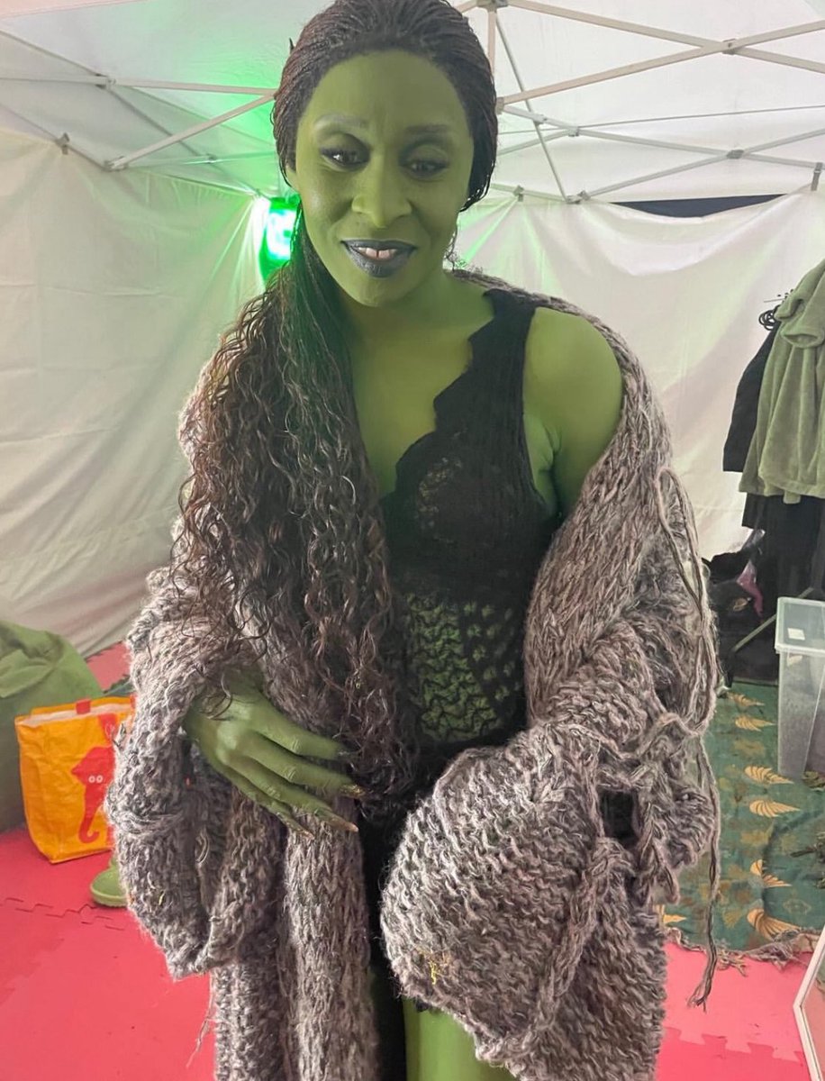 FilmUpdates's tweet image. Cynthia Erivo in newly shared picture from the set of ‘WICKED: FOR GOOD’