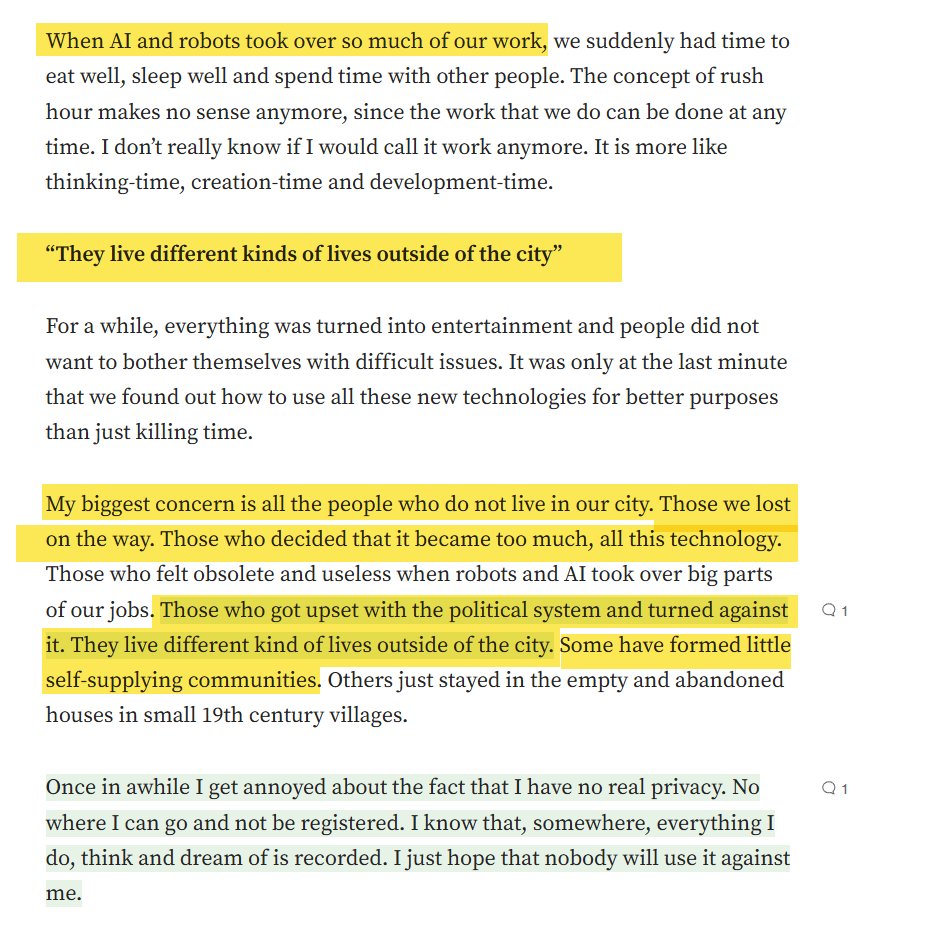 DaysOfNoahh's tweet image. And of course: leaving the big city. Those who did all of this will be those with the highest chances of success to resist the temptations of the #BeastSystem. 

Everybody forgot this section of the 2016 You Will Own Nothing article: They live different lives outside of the city.