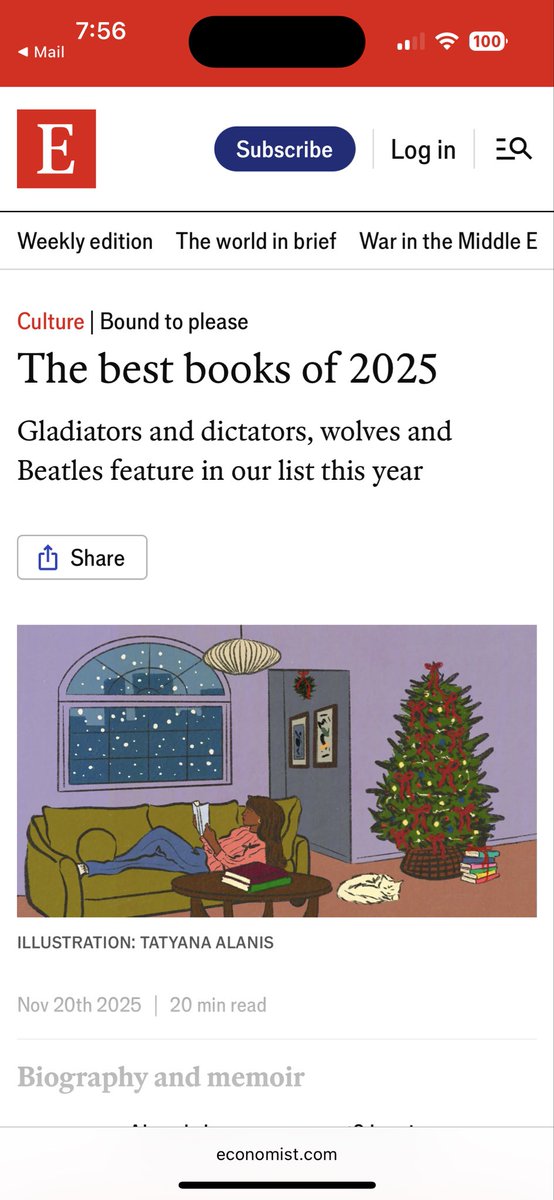 KevinH_PhD's tweet image. Very happy to see that @TheEconomist selected my book #FoodIntelligence with @juliaoftoronto as a best book of 2025!