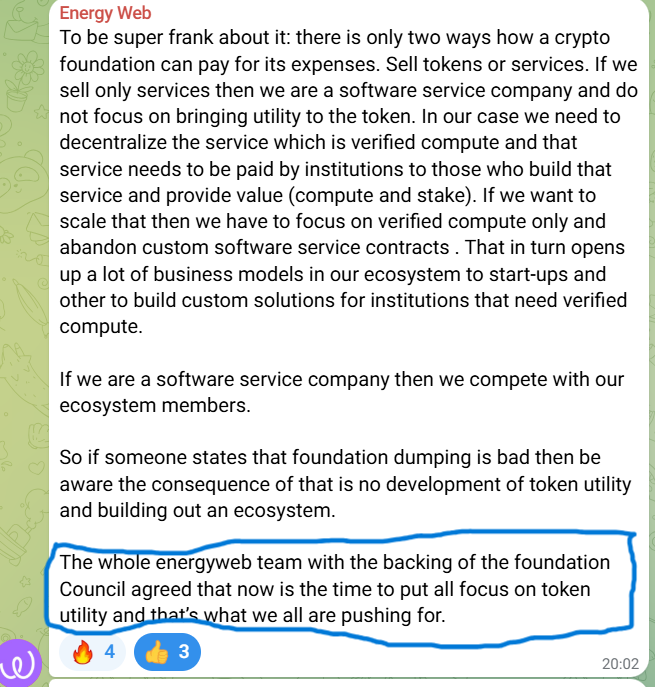 This is a message from EW team the company is going fully crypto with enterprise touch for sure! Good news for holders and intending holders. You can buy EWT on kucoin, MEXC or Kraken stake them earn some rewards and run a worker node in the nearest future 
$EWT is the ticker