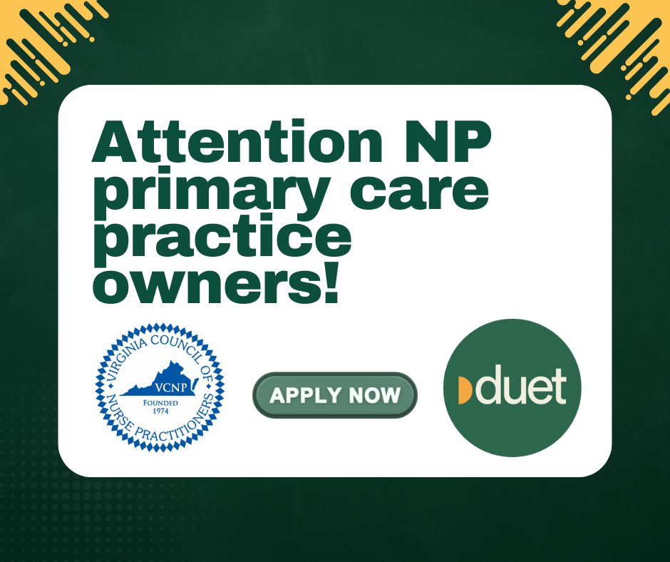 Calling all primary care practice owners! Scholarships are available to attend our annual conference in Reston in March. VCNP member owners can apply by Jan. 5 to expand your professional knowledge and connections. #VCNP #NPeducation #NPbusiness bit.ly/3KblgTy