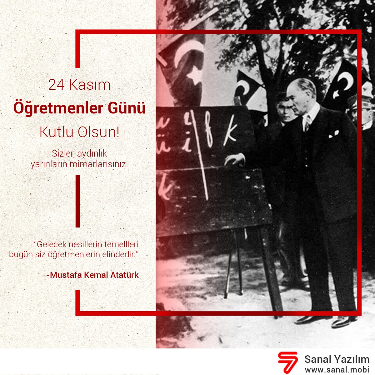 SANALYAZILIM's tweet photo. Tüm öğretmenlerimizin Öğretmenler Günü kutlu olsun! 💐

#24kasım #öğretmenlergünü https://t.co/ogBuWjBjZB