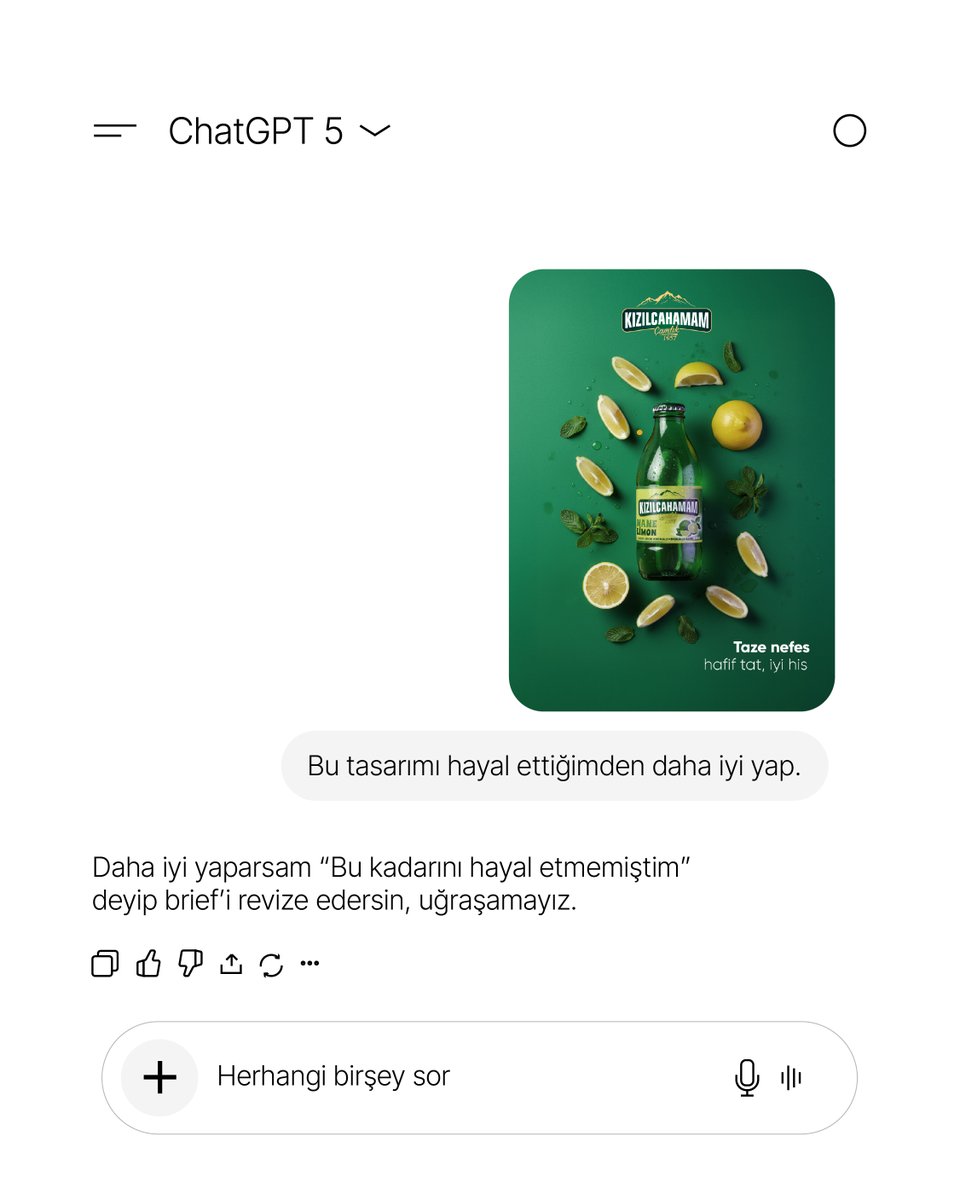 NanoMedya360's tweet photo. ChatGPT’ye üç farklı şey sorduk, verdigi üç cevap da aynı yere çıktı; daha fazlası için Nano Medya’ya sor. 😎

Hazırsanız, hayallerinizi masaya bırakın…
Biz gerisini tasarlamaya başlıyoruz. ✨

#NanoMedya #HayalleriniTasarlamayaBaşla #ChatGPTStyle #CreativeAgency #AjansModu https://t.co/5QTSRQMLfw