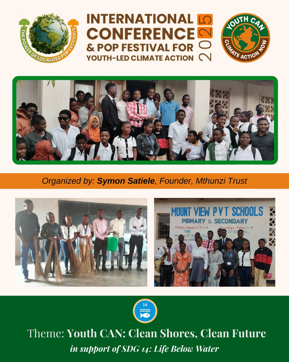 🌍 POP Festival 2025 – The Power of Localized POP Festivals

Hosted by Symon Satiele in Lilongwe, Malawi! 

Through youth-led discussions, community action ideas, and a strong call to protect water bodies, students explored #SDG14.

📩 contact@thepopmovement.org
 #POPFestival2025