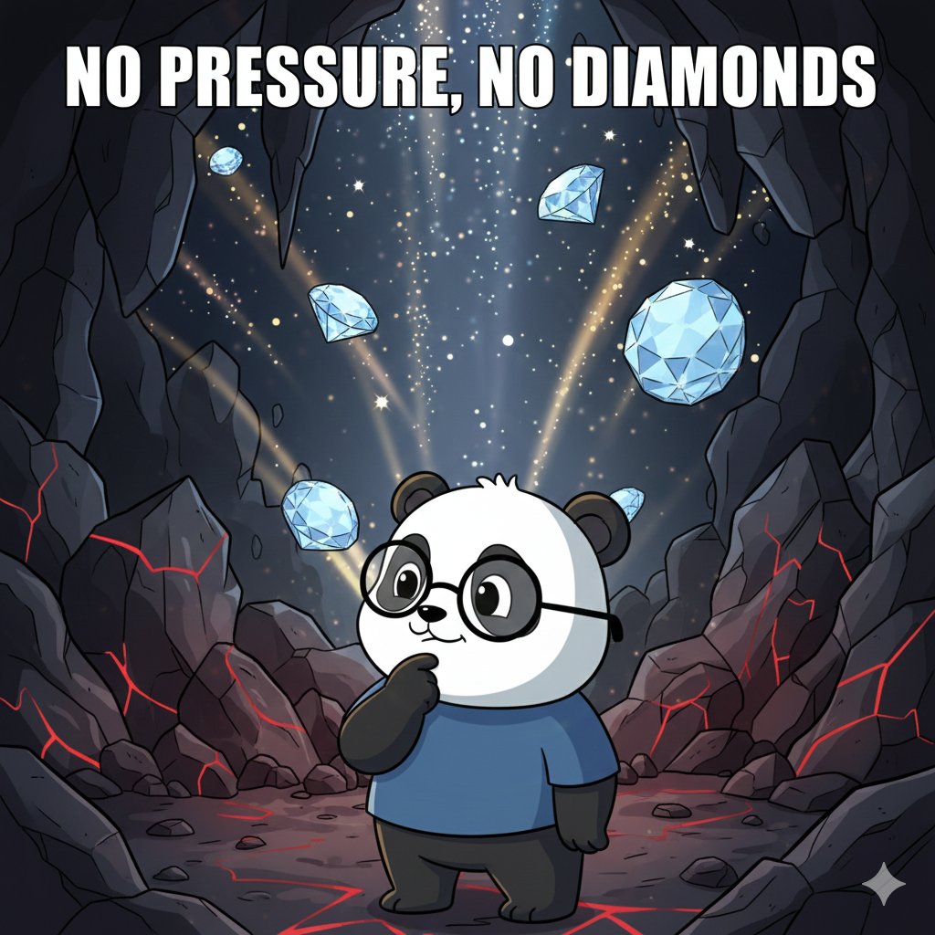 $PANDU 
No Pressure, No Diamonds.
@pandupandas has an amazing  idea.  And a great community.  
We're still in al at least two more weeks of this market madness.  
Stick it out.  Buy the dips!