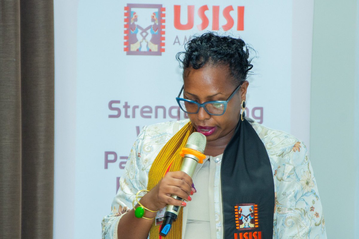 MaamaKampala21's tweet photo. Remarks from the Usisi Amandla Fellowship 2024 Cohort President, Ms. Kwera Faith;

This fellowship has been more than just a program; it has been a journey of self-discovery, courage, and collective growth.

We have learned from each other, supported one another, challenged ourselves to the fullest and grown into leaders who are not afraid to take up spaces or disrupt systems that no longer serve our people.

#UsisiAmandlaGraduation | #SisterStrength