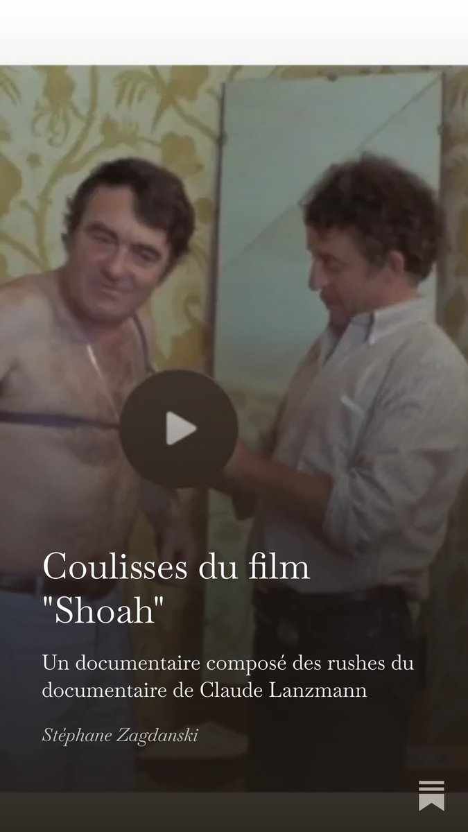 SZagdanski's tweet image. Coulisses du film &quot;Shoah&quot;, by @SZagdanski open.substack.com/pub/laggg2020/…