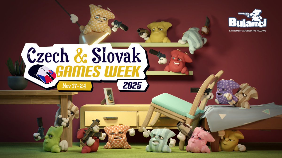 bulanci's tweet photo. We’re happy to be part of the Czech &amp; Slovak Games Week now live on Steam! 🎮🔥
With over 320 discounted games, Bulanci are of course part of the lineup. Don’t miss out!
https://t.co/VPnqd1d0O5
#czskgamesweek #bulanci #bulancigame https://t.co/qwxdOqSIgU