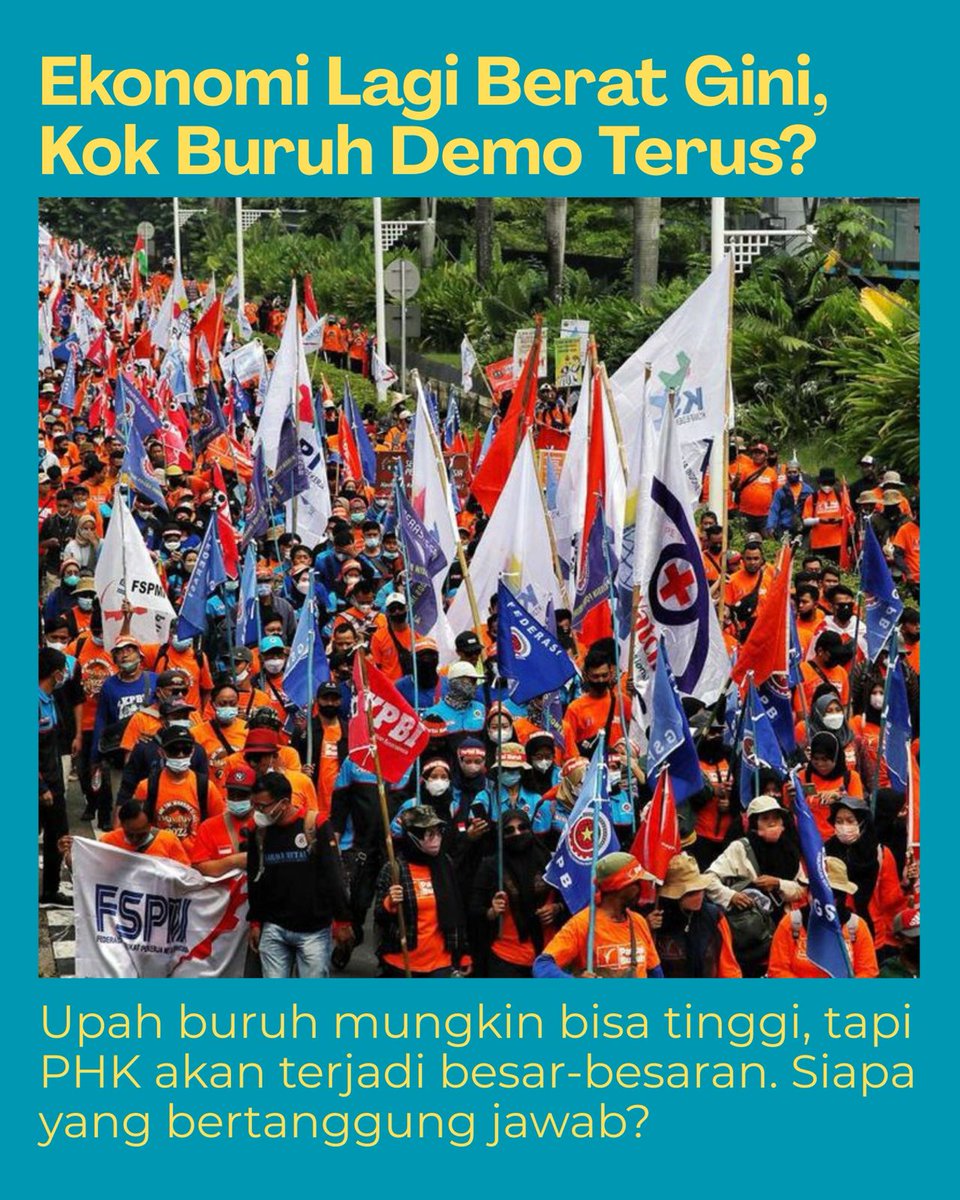 Ekonomi lagi jatuh, tapi demo buruh makin kencang. Kok malah nambah beban, bukan solusi?