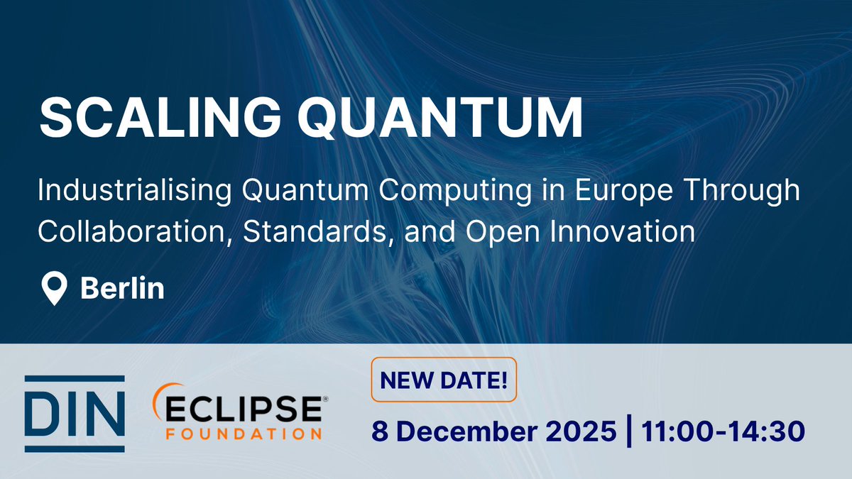 EclipseFdn's tweet image. As quantum tech approaches real-world deployment, the focus shifts from discovery to scalability. Discover how #opensource can accelerate this progress at Scaling Quantum, hosted by DIN: hubs.la/Q03S_GDC0   #QuantumComputing #EclipseFdn #EclipseQRisp