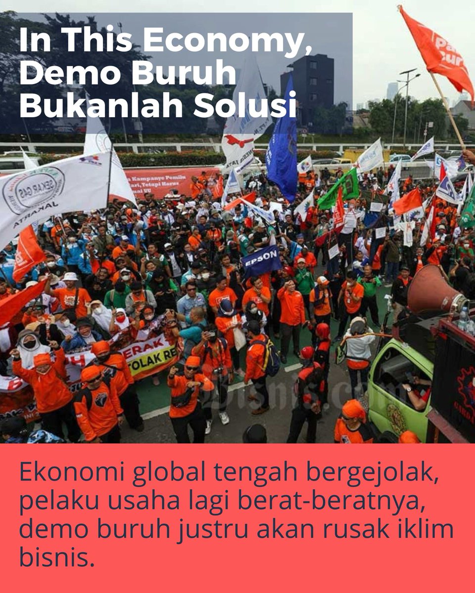 Ekonomi global lagi babak belur, tapi buruh memilih demo. Ini bukan solusi, ini bom waktu.