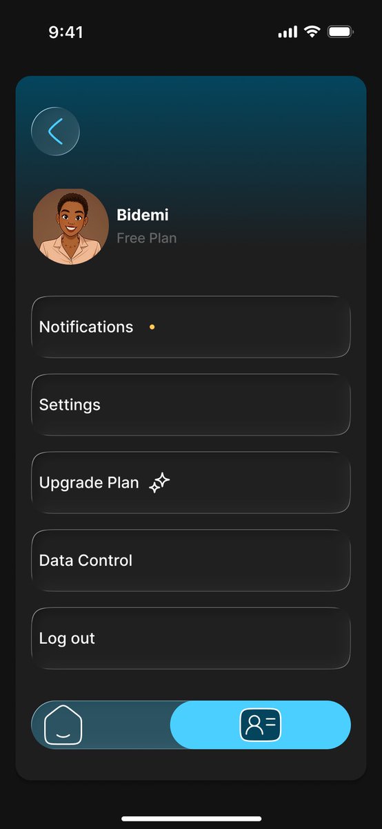 Bimdyna's tweet photo. This week, I took on the task of designing a mobile AI assistant app called #EaseAI.

The design showcases a Welcome, Chat and Profile Screen with clean dark-mode interface with bold accents, smooth layouts, and a modern conversational flow.

#EaseAI #UIUXDesign #DesignChallenge https://t.co/JfLswDXmQ8