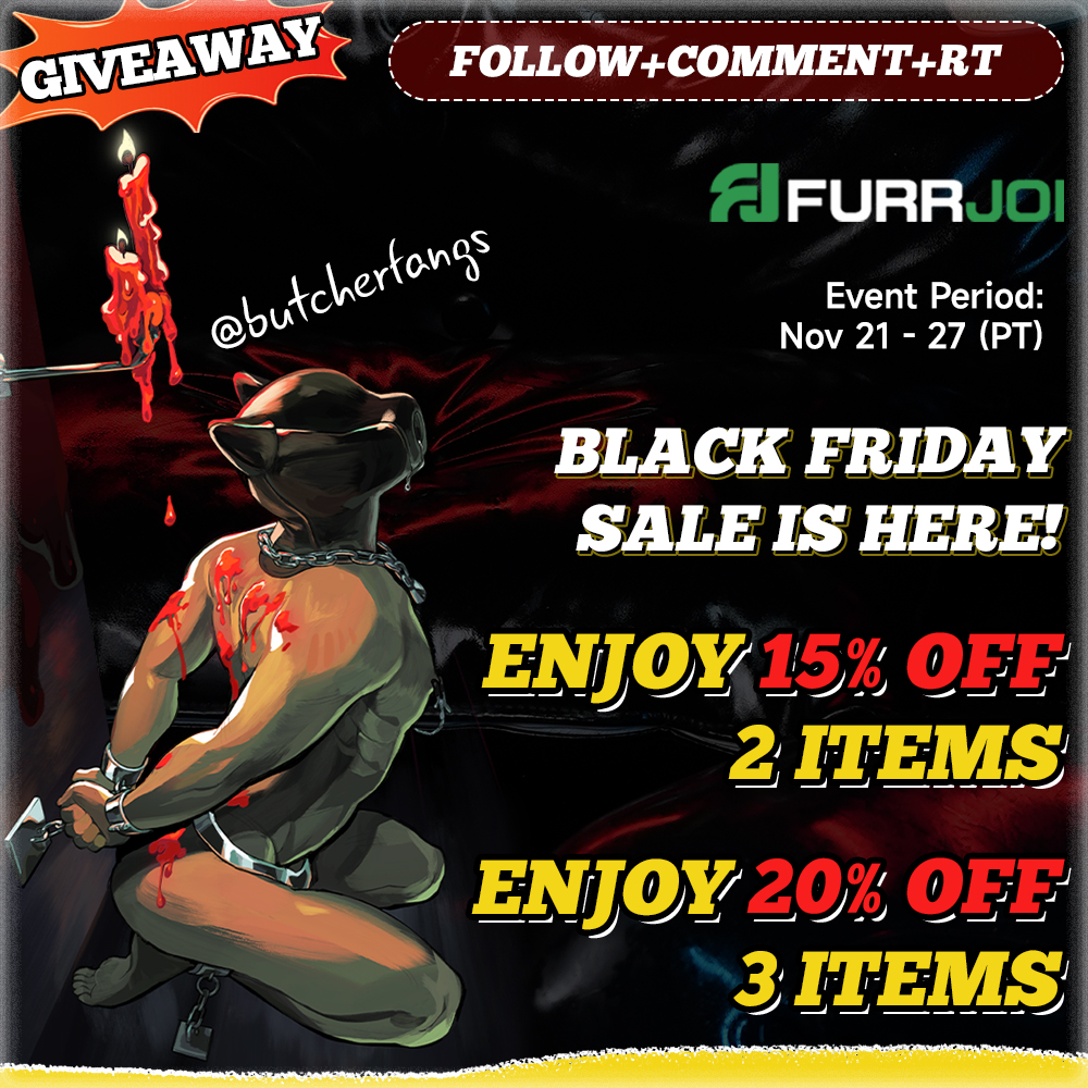 𝐒𝐔𝐏𝐄𝐑 𝐒𝐀𝐋𝐄 𝐍𝐎𝐖 𝐎𝐍

furrjoi.com/promotion/117

ENJOY 15% OFF on 2 items  
ENJOY 20% OFF on 3 items  

𝙁𝙤𝙡𝙡𝙤𝙬, 𝘾𝙤𝙢𝙢𝙚𝙣𝙩 &amp; 𝙍𝙏 𝙩𝙤 𝙬𝙞𝙣 𝙤𝙣𝙚 𝙁𝙍𝙀𝙀 𝙝𝙤𝙤𝙙/𝙜𝙡𝙤𝙫𝙚𝙨/𝙝𝙤𝙤𝙫𝙚𝙨/𝙥𝙖𝙬𝙨!!

Thanks to <a href="/butcherfangs/">🔞BUTCHER✦FANGS</a> for the pinup.

#furrjoi