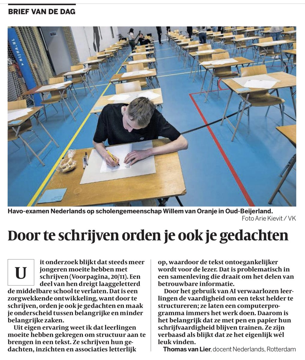 Om die reden gaan echte journalisten nog steeds met een kladblok en een pen op pad. Dubbele registratie. Je selecteert, ordent je gedachten en maakt onderscheid tussen belangrijke en minder belangrijke zaken. Want je kunt niet alles bijhouden, met je pen.