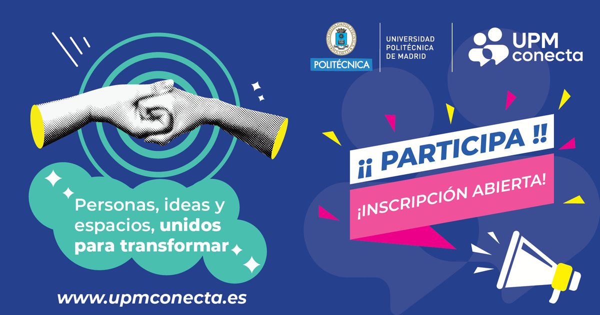 La_UPM's tweet image. Hoy es el último día de nuestro #UPMConecta una semana muy especial en la que hemos disfrutado de multitud de actividades para conocer mejor la UPM.
Aún estás a tiempo de disfrutar hoy de alguna de ellas
¡Apúntate! upmconecta.es/actividades
#somosUPM