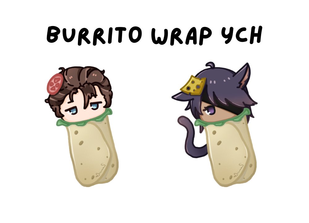MinoraVT's tweet image. Thinking about opening my first comm! But would anyone be interested in these little burrito cheeb wraps? 🌯

Base would be $5 with free ingredient addon! ✨