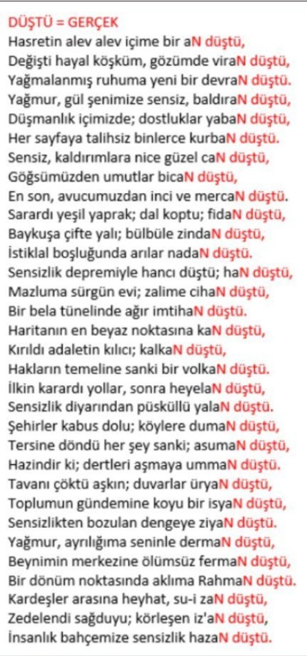 RAHMAN SURESİ 
1-Er RahmaN 
2-Allemel gur'aN 
3-Halegal insaN 
4-Allemehul beyaN 
5-Eşşemsu vel gameru bihusbaN 
KALEM-1 Nun kaleme ve satır satır yazdıklarına andolsun 
İNSAN-N= İSA? 
Ruhul Kudüsten bir esinti yağmur 14 Heceli