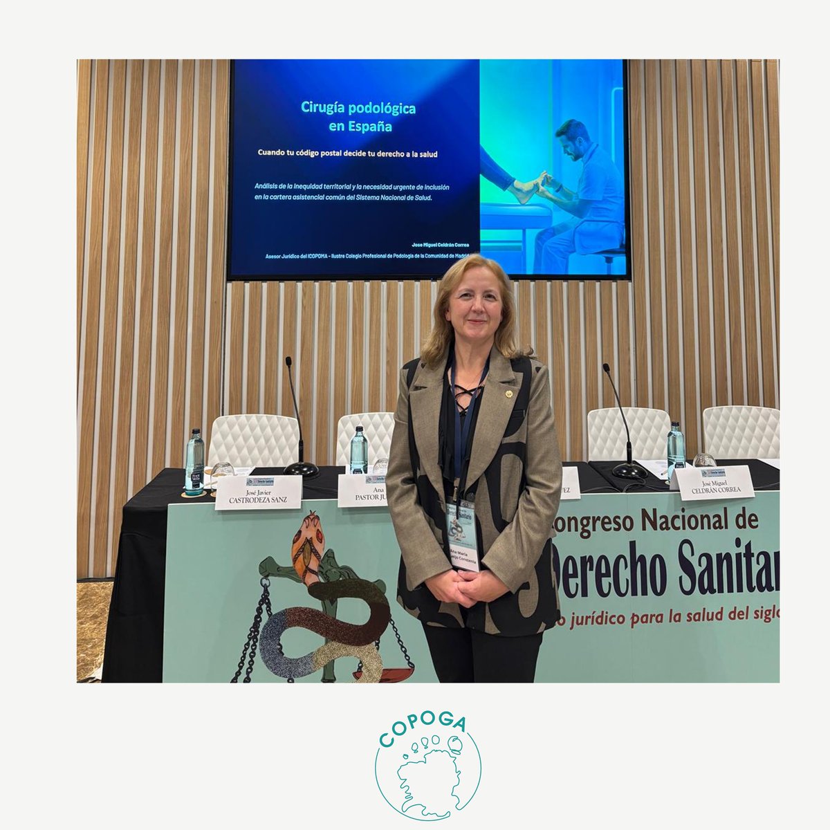 🔷A presidenta do #COPOGA, Ana Requeijo, e a asesora xurídica, Paloma Sánchez, asistiron onte á inauguración do Congreso Nacional de Dereito Sanitario, organizado pola <a href="/aeds_es/">AEDS</a> en Madrid, onde o <a href="/CGPodologos/">Consejo General de Colegios Oficiales de Podólogos</a> ofreceu unha charla