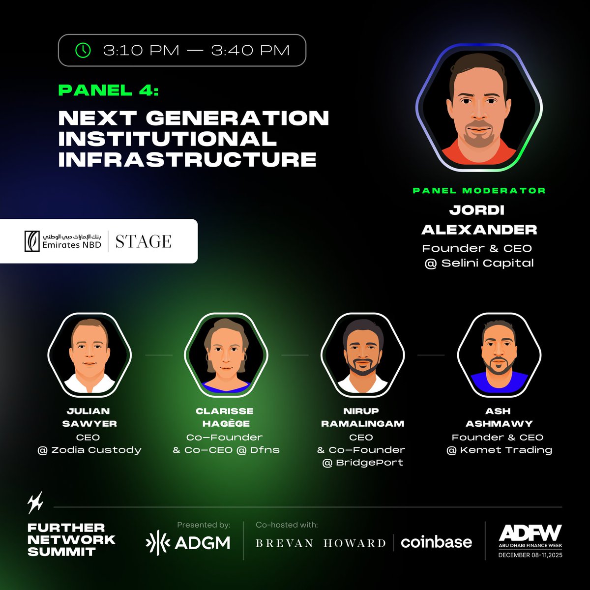 After Panel 3, we move straight into a discussion focused on the systems and infrastructure that make institutional participation actually work in practice.

The fourth panel at the #FurtherNetworkSummit 2025, titled “Next Generation Institutional Infrastructure,” begins at 3:10