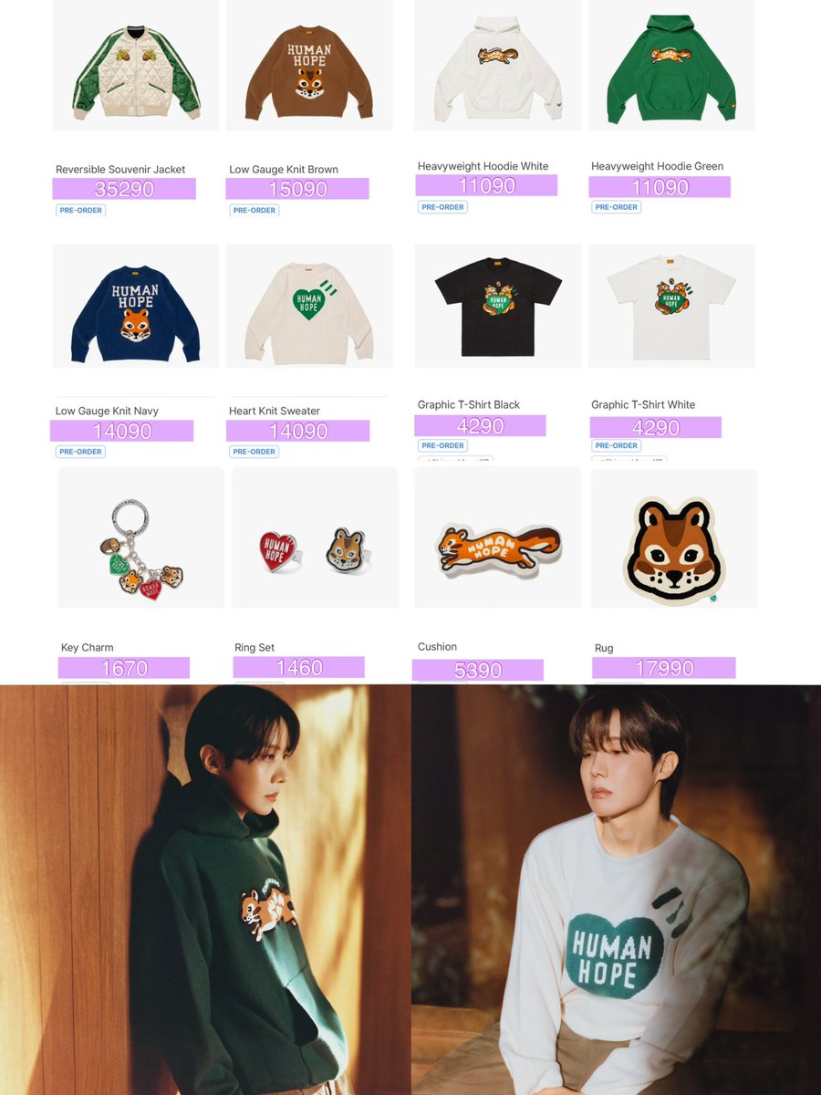 HUMAN MADE x j-hope of BTS Cushion HUMAN MADE HUMAN HOPE GRAPHIC T