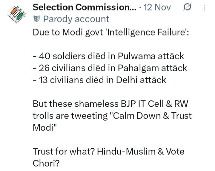 ECISLEEPS's tweet image. BJP IT cell is constantly mass-reporting my account

They&apos;re getting me locked every 5th day, visibility of my account is also reduced

If you can see this tweet of mine plz retweet &amp;amp; like this tweet &amp;amp; also help with some suggestions on how to avoid these BJP IT cell reportings