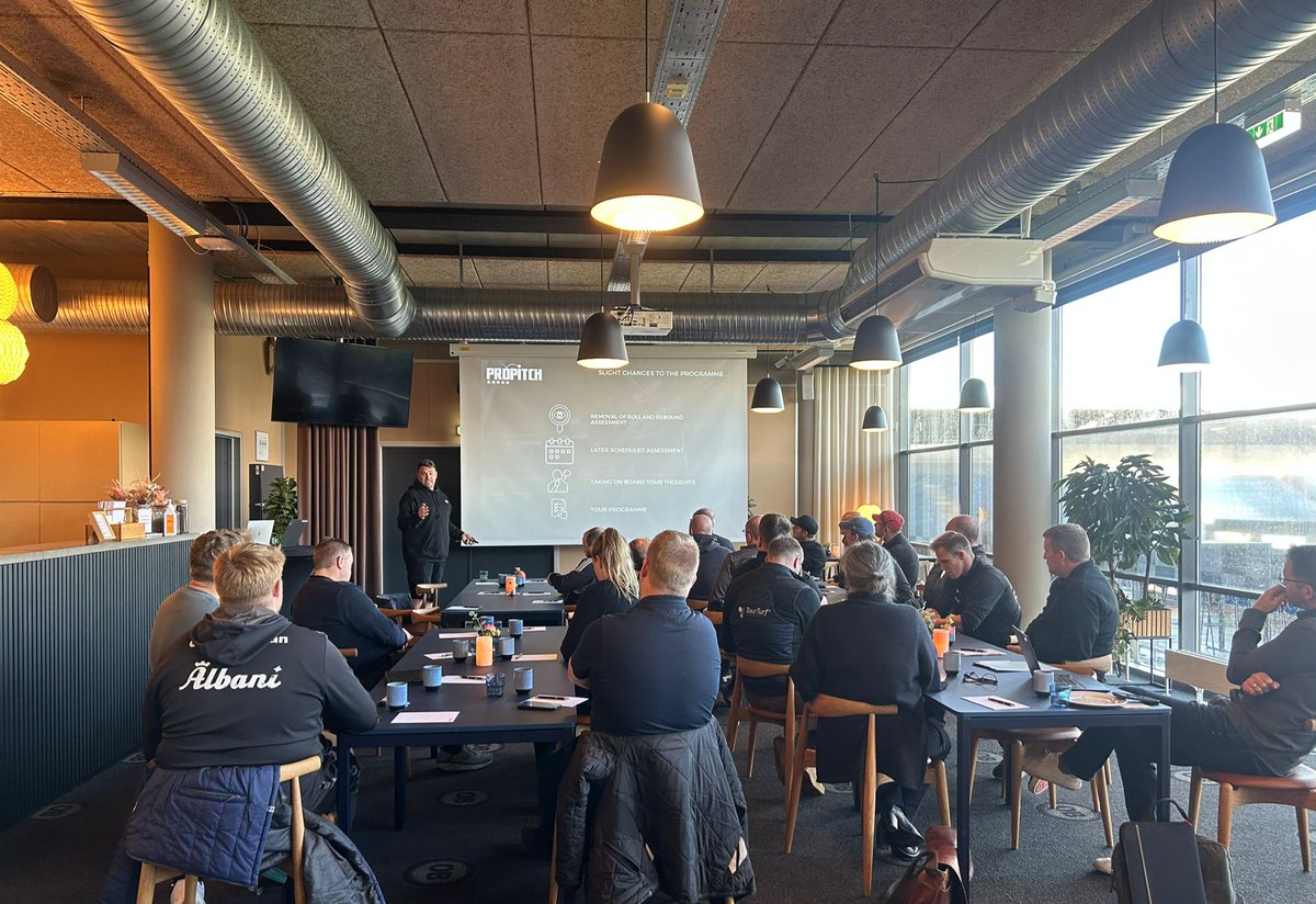 Fantastic to engage with the Danish Super League and grounds managers at the latest <a href="/ProPitch_/">ProPitch</a> workshop 🇩🇰 ⚽️

We were proud to showcase the great work by <a href="/FCKobenhavn/">F.C. København</a> and our growing portfolio for Scandinavia 🌱✨

We explored solutions to key regional challenges, from cold