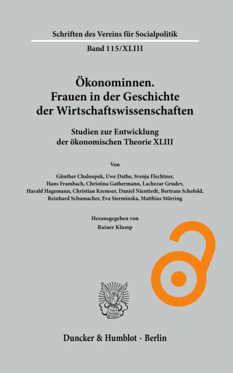 DunckerHumblot's tweet photo. Der von Rainer Klump herausgegebene Band behandelt das wissenschaftliche Werk sowie die Lebens- und Arbeitsbedingungen von neun #Ökonominnen. In unserer eLibrary im Open Access verfügbar: https://t.co/cee5tAxkJR @esiermin @SvenjaFl @_RSchumacher @dnientiedt
@GrudevLachezar https://t.co/UwtbHDmRa9