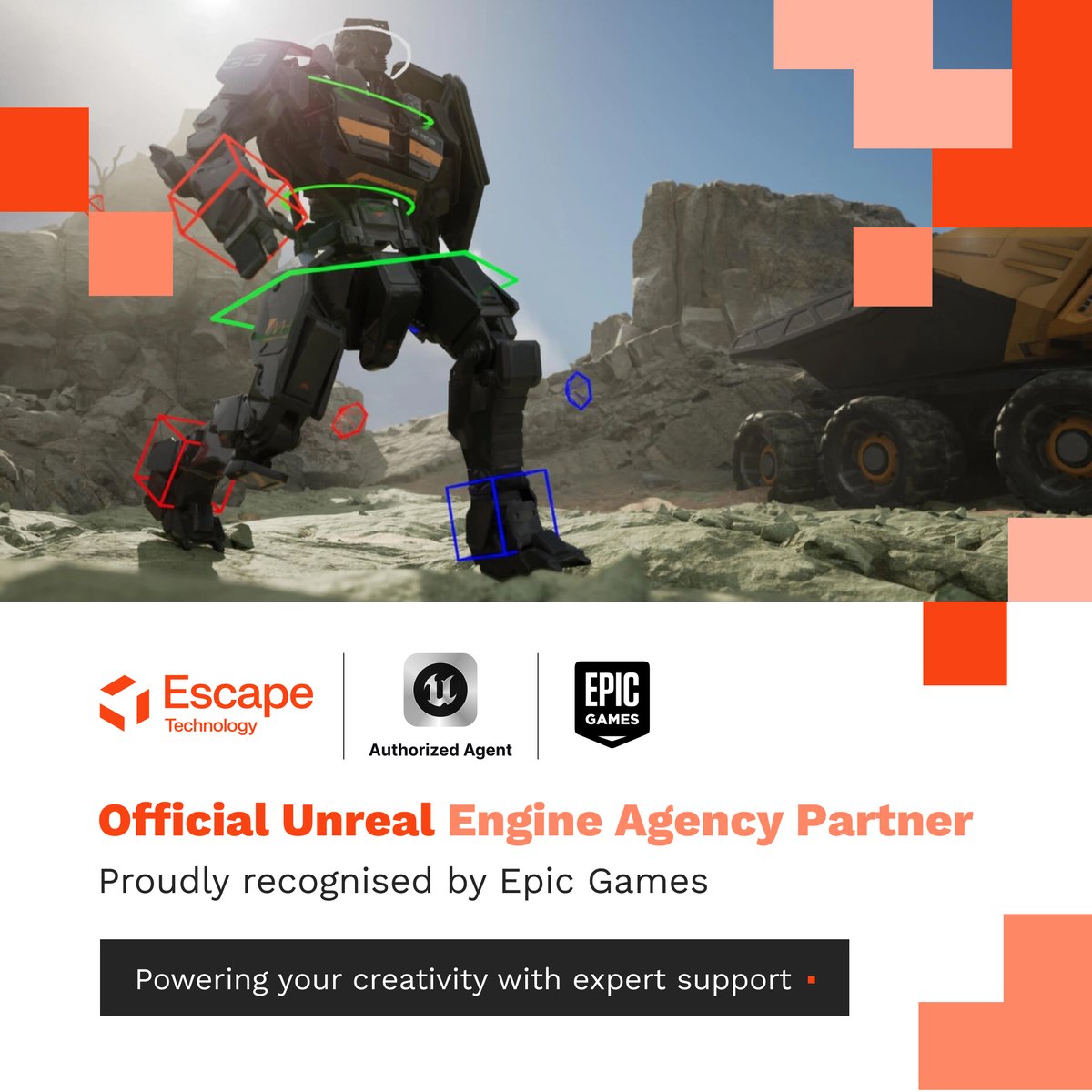 Escape_Tech's tweet image. Escape Technology is officially recognised as an Unreal Engine Agency Partner by Epic Games! 👏 Get the most from Unreal Engine with our trusted support. From VFX to architecture, we’ve got you covered. Book a FREE discovery call 👉 escape-technology.com/book-a-call