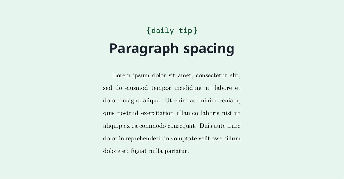 overleaf's tweet image. Do you want to change paragraph spacing in LaTeX! In this article, we explore two ways of doing this. overleaf.com/learn/latex/Ar…
