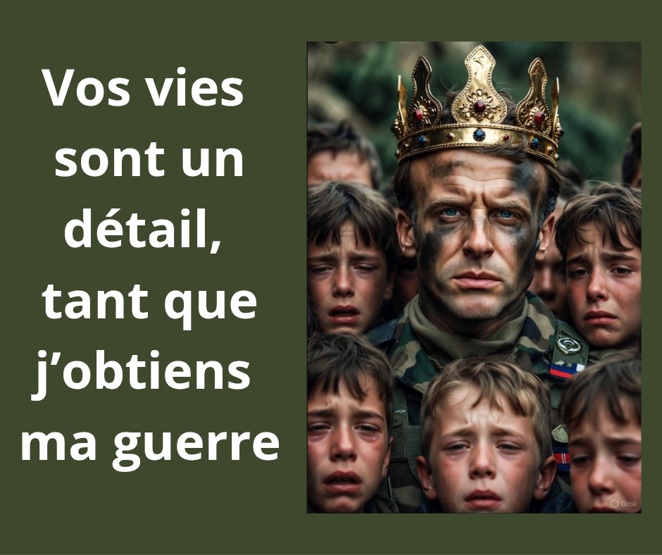 Morganciel's tweet image. Et dire que le peuple Français reste SPECTATEUR ! #Macron #guerre #kitdesurvie