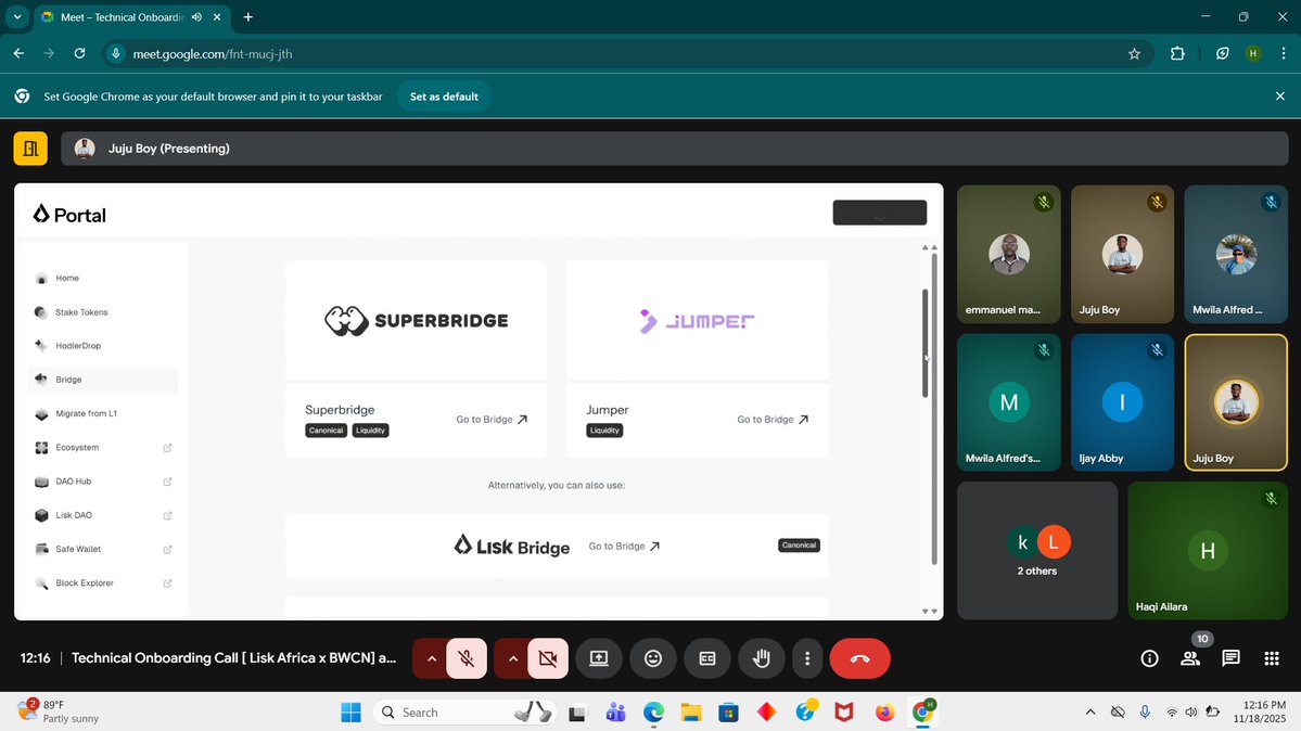HaqiAilara's tweet image. Few days ago, me and my fellow @LiskAfrica Ambassadors @jujuboyNFT and @Ijay_js held an official @LiskHQ onboarding call with @walima_1, @Lukayooma and other members of @bwcn2023. They got introduced to the inner workings of the Lisk ecosystem, alongside its potential of making…