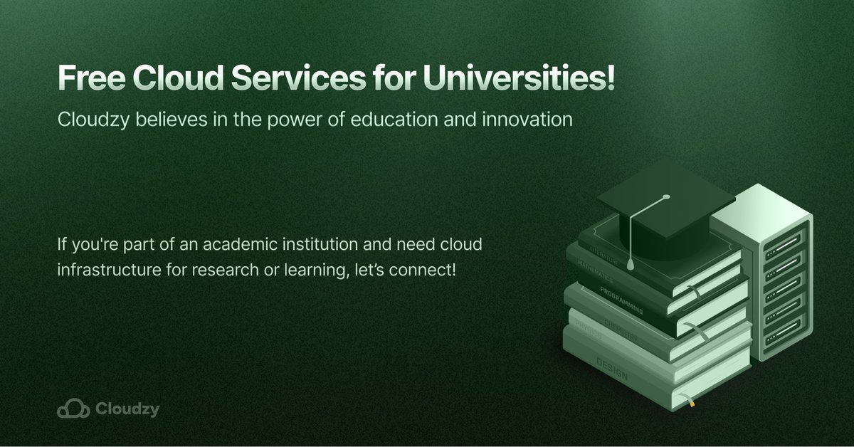 cloudzyvps's tweet image. Is your university’s tech slowing down research? 📉
Cloudzy is offering FREE cloud services to boost AI &amp;amp; innovation on campus.
Trusted by top schools like the University of Toronto. Apply now: 
cloudzy.com/education-prog…

#Cloudzy #AI #Research #CloudComputing