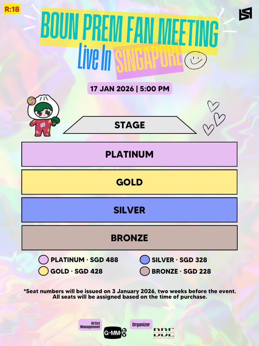 “Thank you for all your feedback! We’ve spoken to the team and made some tweaks to the benefits. Hope you’ll enjoy the show, and we’re looking forward to ticketing sale day!” 

ticketmelon.com/bbe/bounpremsg/

#BounPremFMinSingapore
#GMMTV