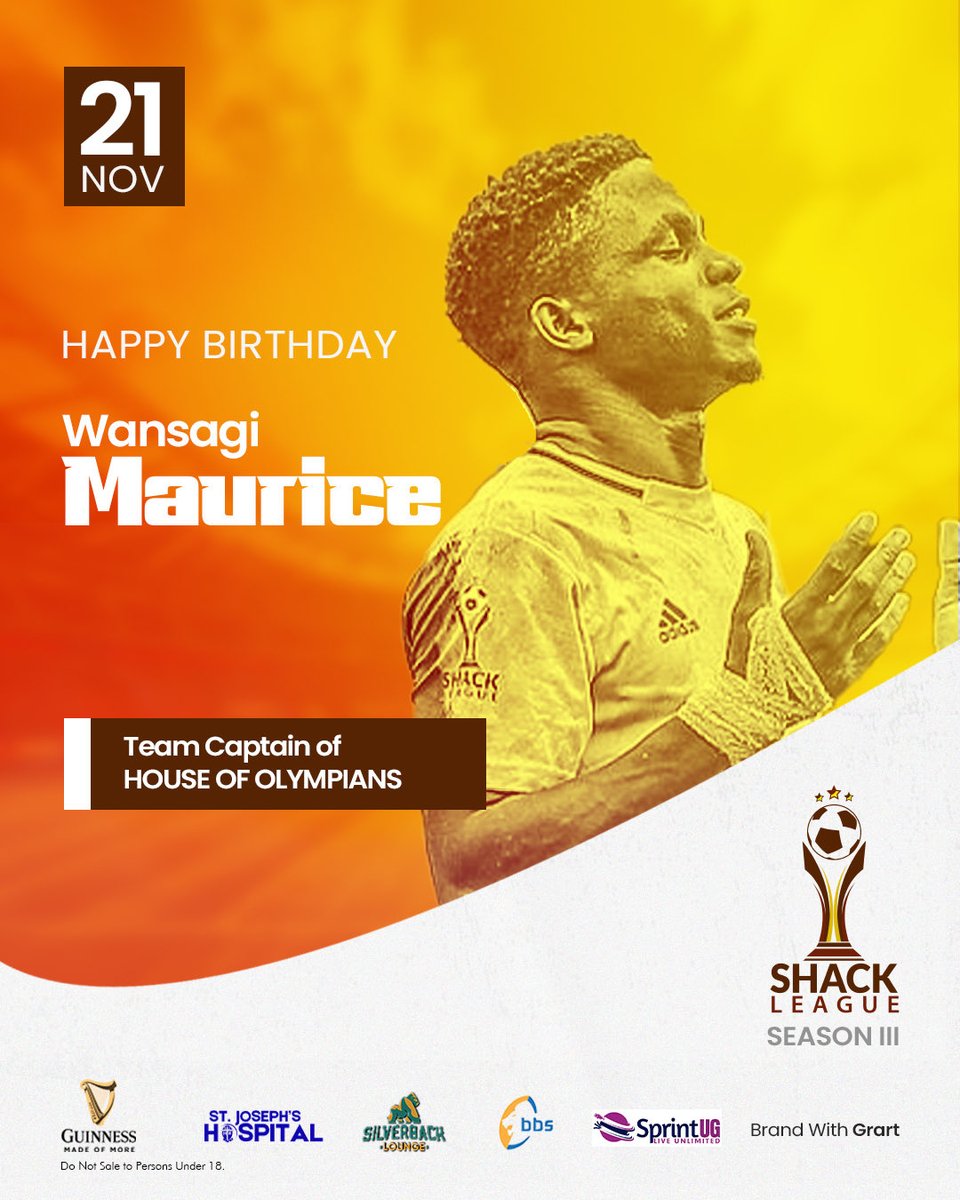 Today we celebrate one of the most formidable players in the league, <a href="/captnwan11/">Wan_Maurice 🇺🇬.</a> of the <a href="/OlympiansKitovu/">HOUSE OF OLYMPIANS</a>!

Happy happiest birthday Captain! 🎉🎊 

Enjoy your day!

#ShackLeague | #OldFriendsNewMemories | #SonOfKatono