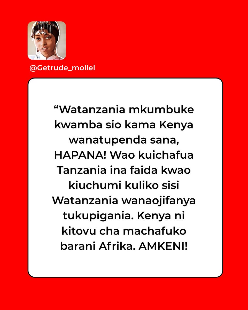 Getrude_mollel's tweet image. Watanzania AMKENI!