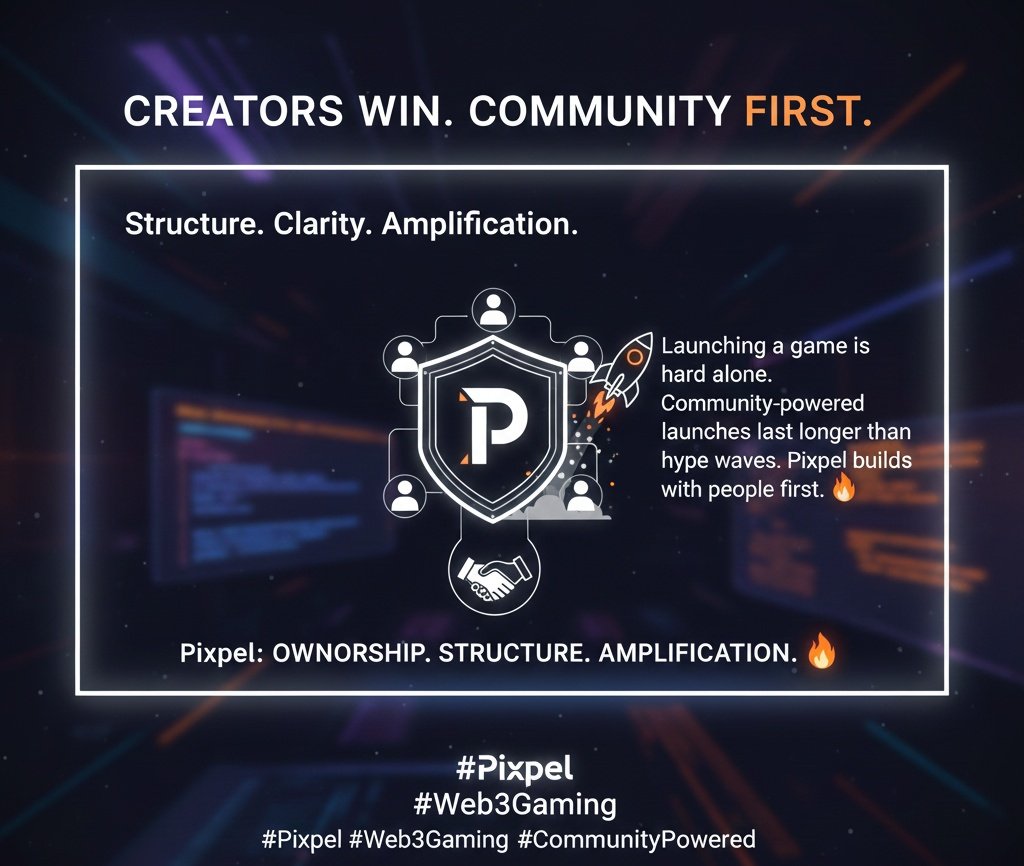 Launching a game is hard alone. Pixpel gives structure, clarity and amplification. This is how creators win. 🔥
Community-powered launches always last longer than hype waves. Pixpel builds with people first. 🤝 <a href="/PixpelPlatform/">Pixpel</a>
#GameFi #Web3Community
