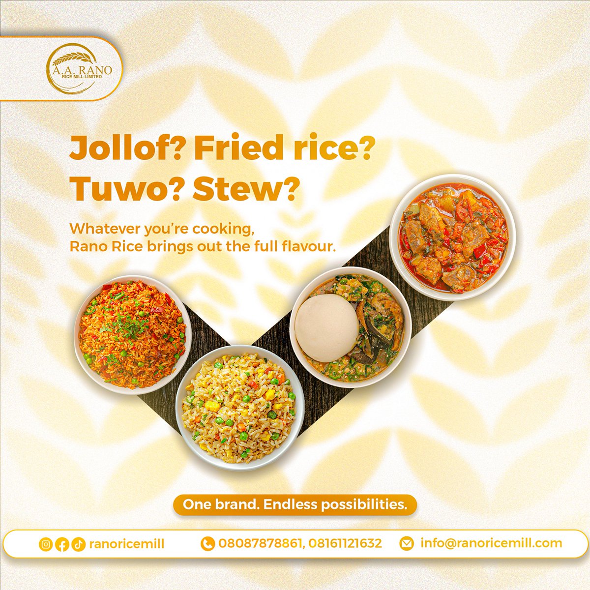 ranoricemill's tweet image. Your favourite Nigerian dishes deserve premium grains.
Rano Rice — made for Naija kitchens. 🍚🇳🇬

#RanoRice #PremiumTaste #NaijaMeals #MadeForNigeria #CookWithRano
#FoodieNigeria #EveryGrainMatters #TasteTheDifference #NigerianFoodBrand