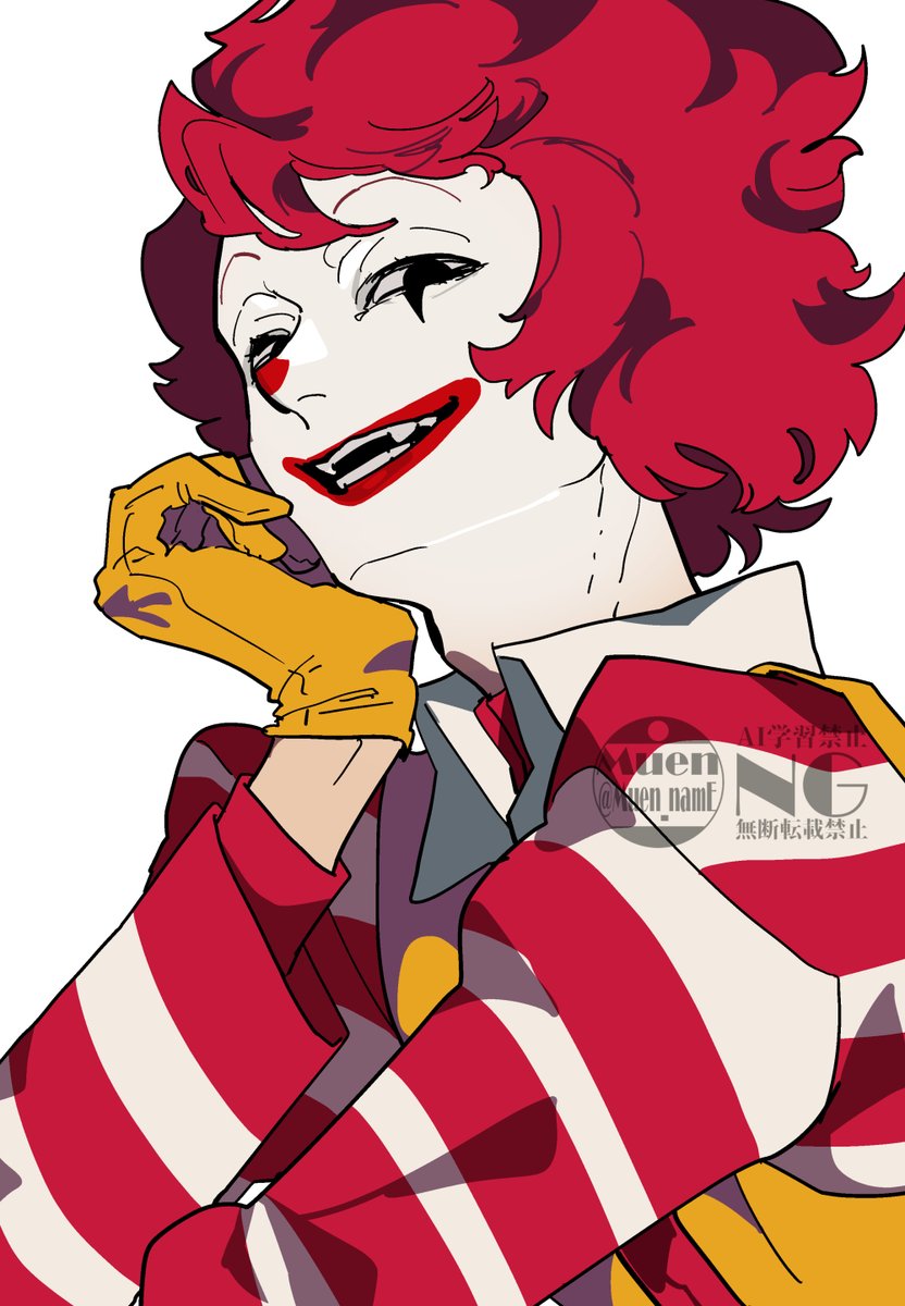 Muen_namE's tweet image. ﾄｯﾓ「メロつけるドナ〇ド・マク〇ナルド描いてください…」
ワイ「はあ…?????????????????????????????????????????????????????????????????????????????????????」