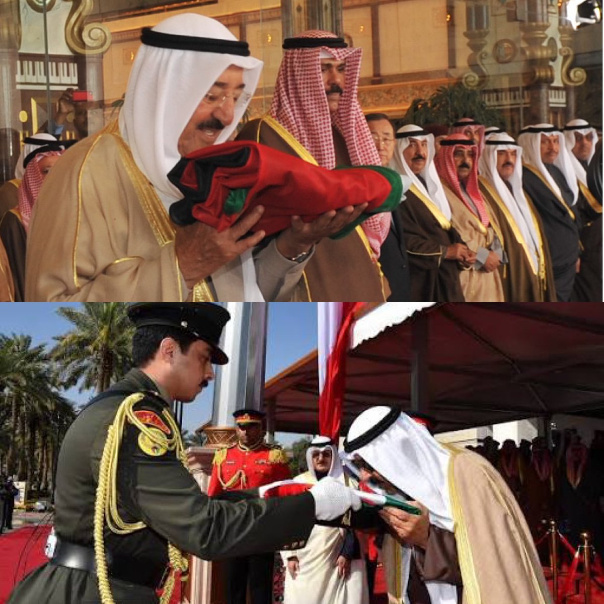 29 يناير 2006 يوم تولي أمير السابق الشيخ صباح الأحمد رحمة الله مقاليد الحكم، وبعد حكمة بسنة اعتمده رحمة الله يوماً لرفع العلم إيذاناً بالبدء بالاحتفالات الوطنية ودخول #الكويت شهر فبراير واحياء ذكرى العيد الوطني وعيد التحرير.

وحافظ حكام الكويت الشيخ نواف الاحمد رحمة الله والشيخ