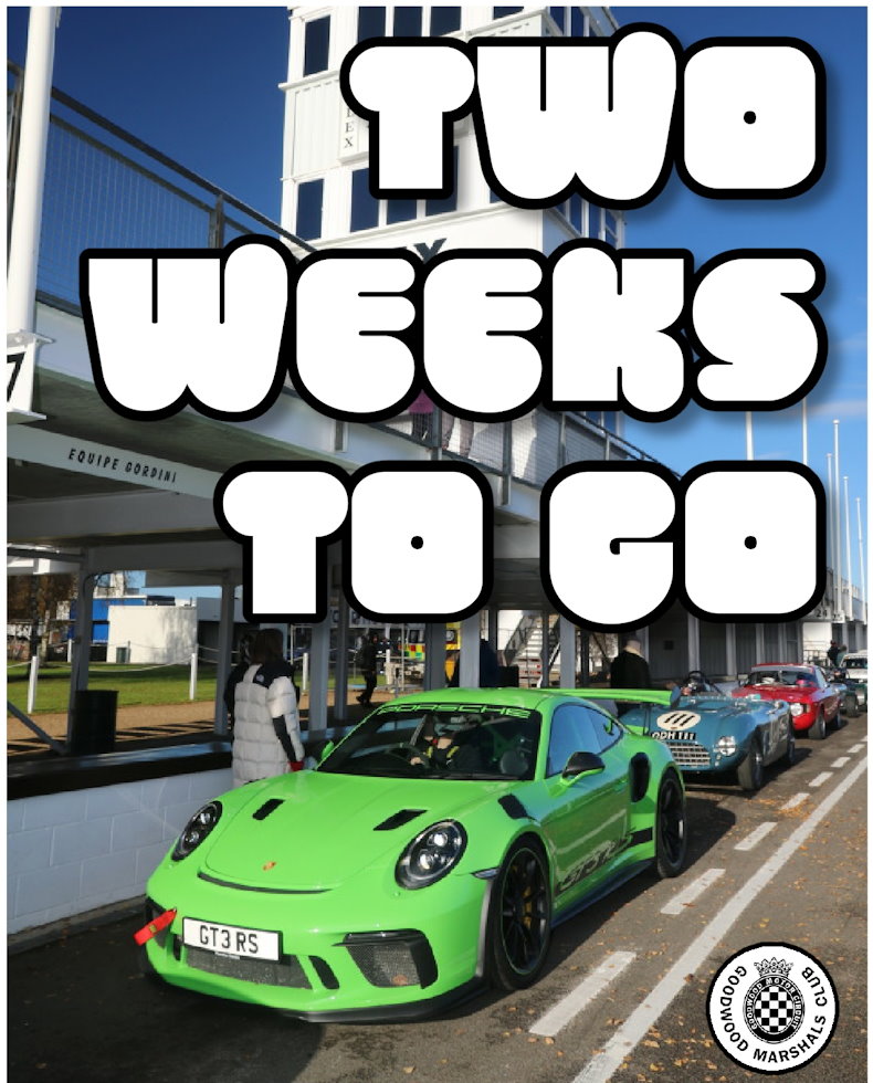 Only two weeks to go until our 105dB charity track day at <a href="/GoodwoodMC/">GoodwoodMotorCircuit</a> on Friday 5 December. Thursday is fully booked. Details here: sites.google.com/goodwoodmarsha…