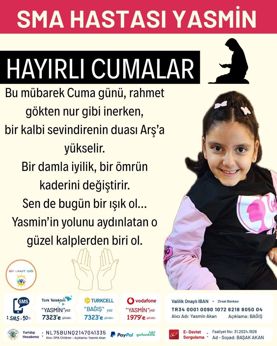 Yasmin Yaşamasi için dualarınıza ve sadakalarınıza talibiz .Hayırlı Cumalar 🤲🏻🤲🏻Miss Universe 2025 Şampiyonlar Liği Evrim Akın #KemalizimKurbanArıyor #KademeMeclisinBorcu #PolisiOyalamayın