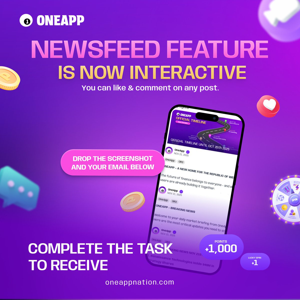 OneApp tweet media