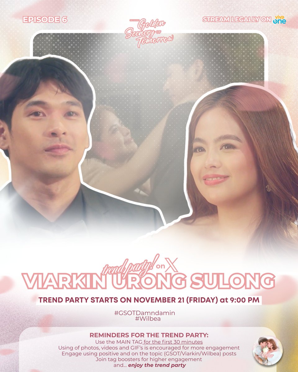 _wilbeavisayas's tweet image. Officially Prom Night at Valeria High!

Join the episode salubong trend party on X, starting tonight a 9PM🧡

Use the main tag: 

VIARKIN URONG SULONG

#WilBea #WilBeaVisayas #GoldenSceneryofTomorrow
